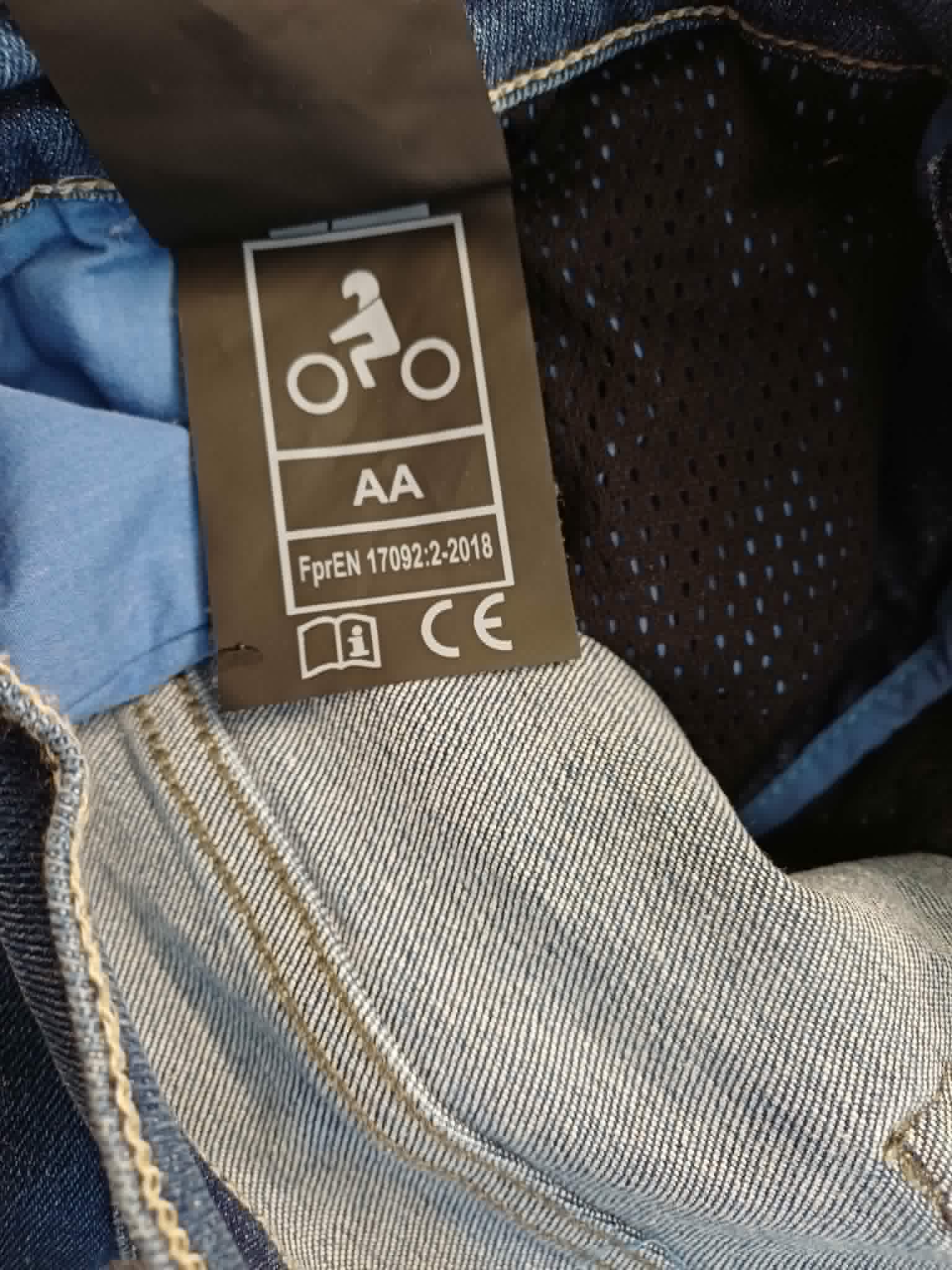 Moto džíny PMJ AA, modré - vel. 34 (L)