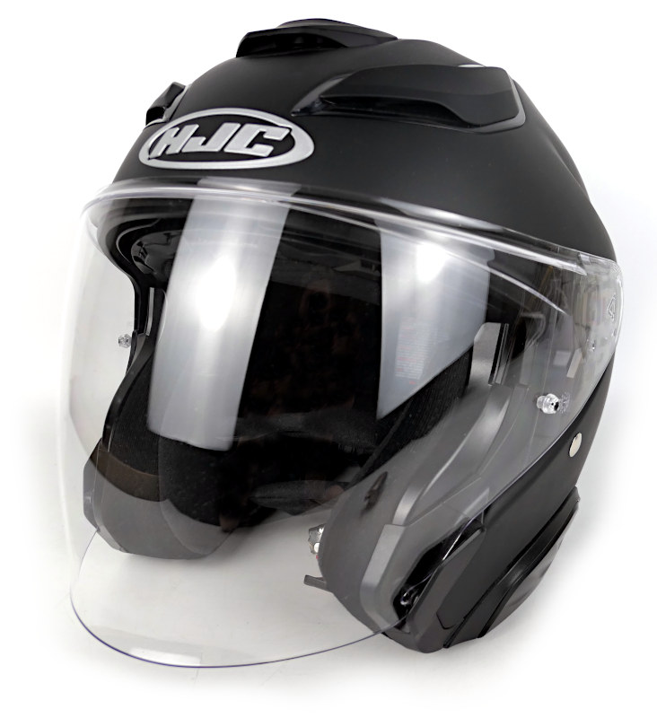 Zánovní otevřená moto helma HJC F31 Solid, černá - vel. M