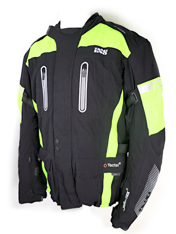 Zánovní dlouhá cestovní bunda iXS Pacora-ST, černá/fluo - vel. XXL