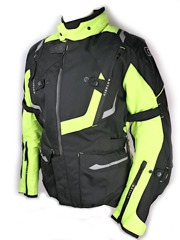 Nová cestovní moto bunda Oxford Montreal 3.0, černá/fluo - vel. XL