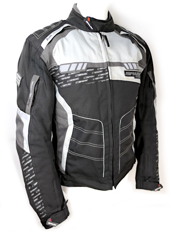 Pánská voděodolná moto bunda Spark Mizzen, černo/šedá - vel. M