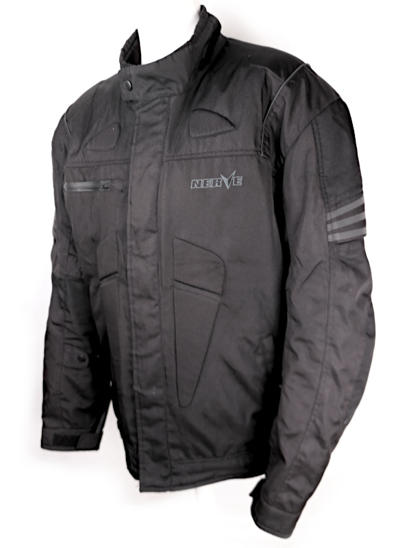 Pánská voděodolná moto bunda Nerve, černá - vel. 4XL