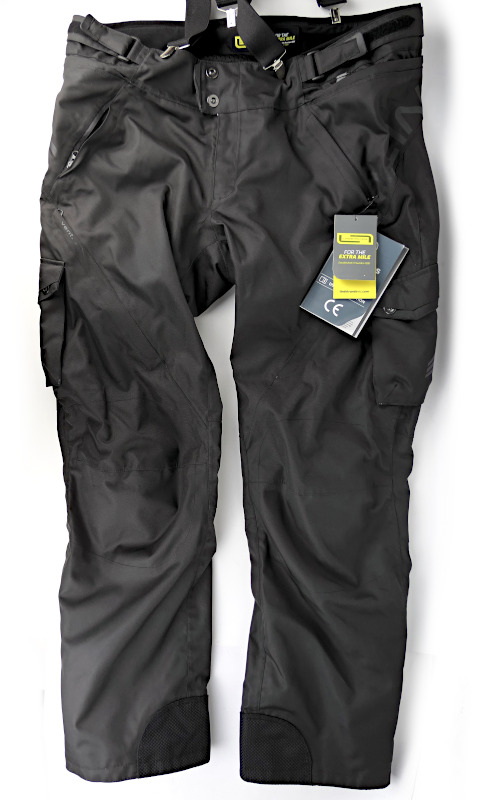 NOVÉ Voděodolné moto kalhoty Lindstrands Berga, černé - vel. 58 (XXL)