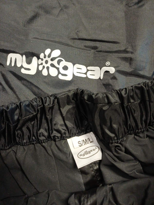 Nová dvoudílná nepromokavá sada My Gear (bunda + kalhoty), černá - vel. S/M/L