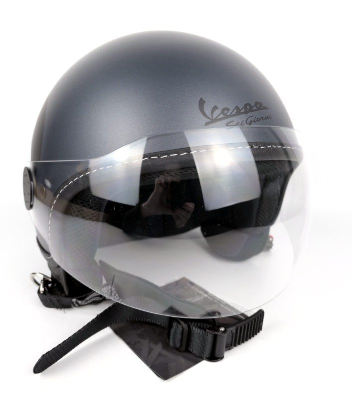 NOVÁ Otevřená helma VESPA VISOR 2.0 SEI GIORNI šedá, vel: XL