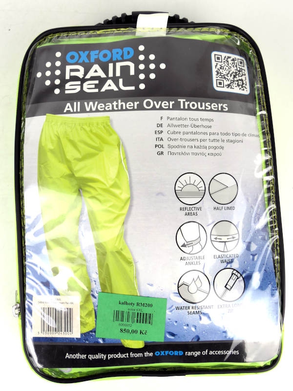NOVÉ Nepromokavé kalhoty OXFORD Rain Seal, vel: 5XL,6XL