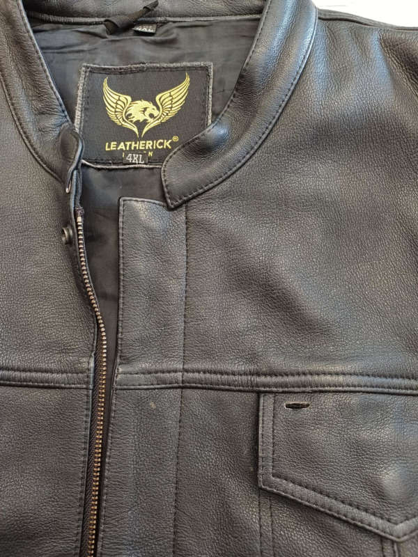 Pánská kožená vesta LEATHERICK, vel: 4XL