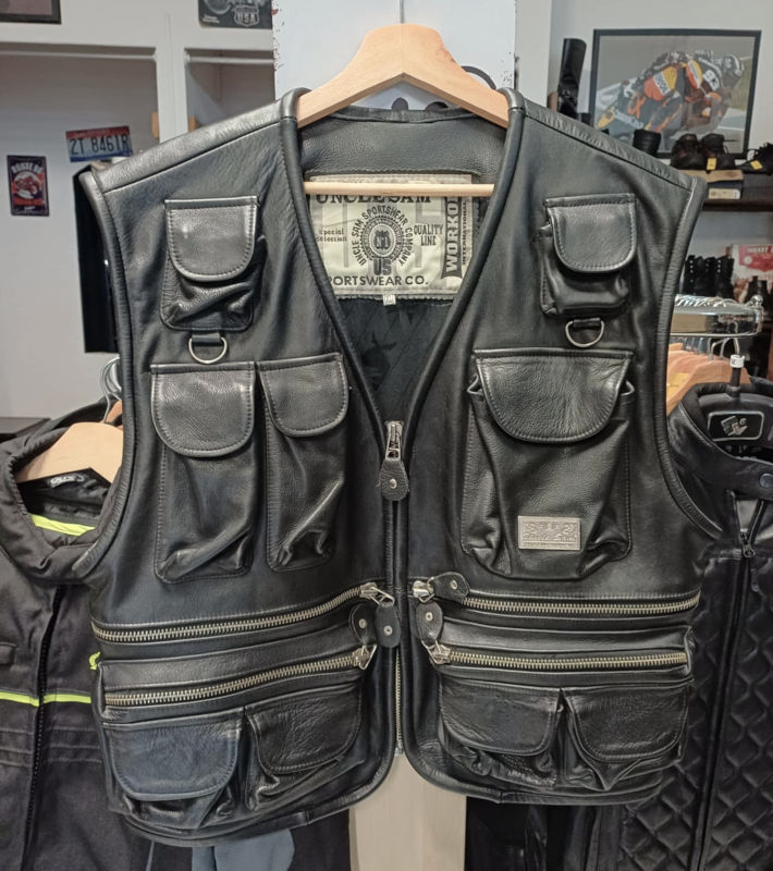 Kožená pánská vesta UNCS, vel: XL