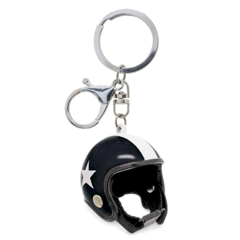 NOVÝ Přívěšek na klíče helma - černá