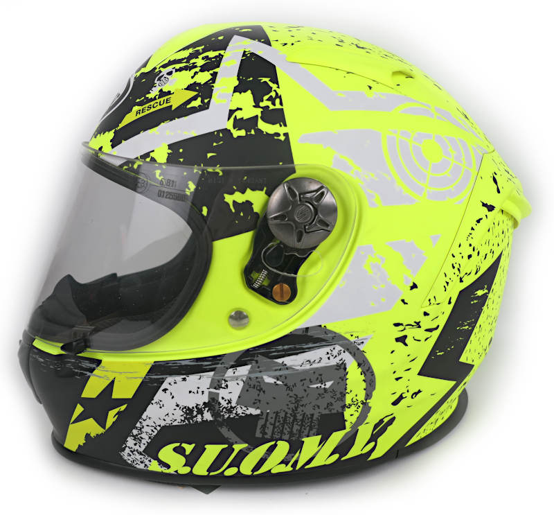 Nová závodní helma Suomy SR-Sport Indy, fluo žlutá - vel. S