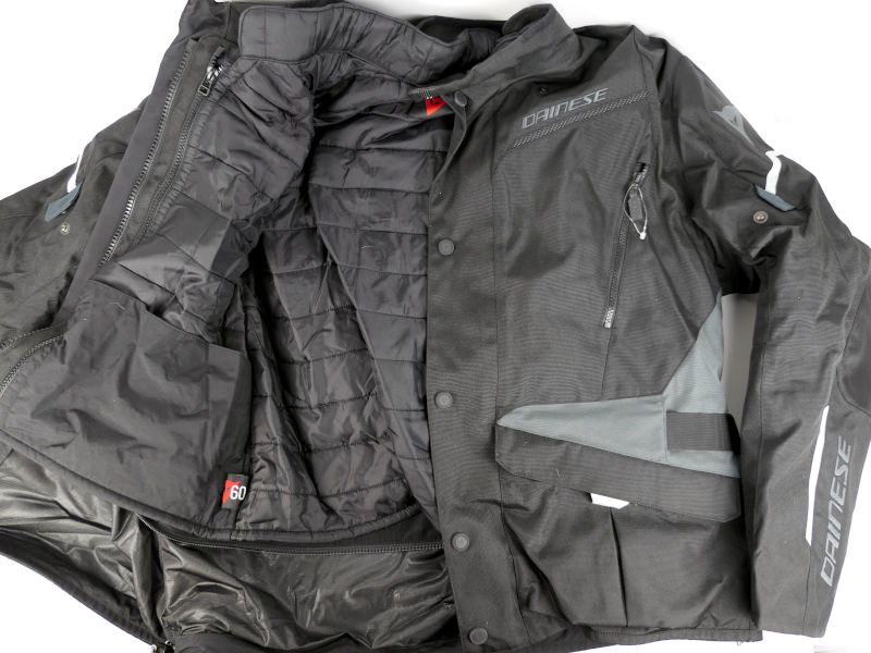 Zánovní textilní bunda Dainese Tempest 3 D-Dry, černá/šedá - vel. 60 (XXL)