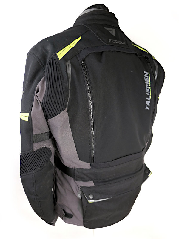 Pánská třívrstvá bunda Modeka Talismen, černá-šedá-fluo - vel. XL