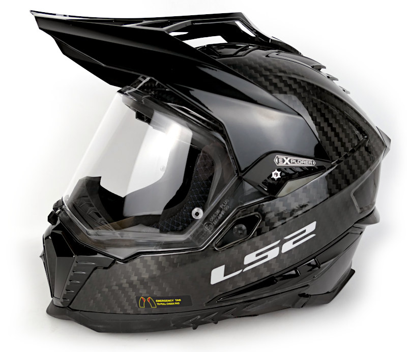 Zánovní karbonová enduro helma LS2 MX701 Explorer Carbon, černá lesklá - vel. L