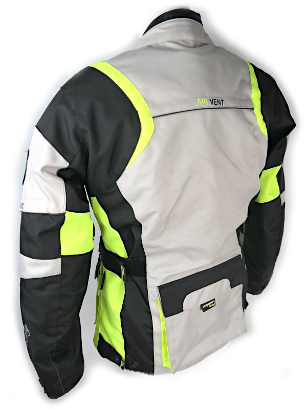 Zánovní třívrstvá dámská bunda MELBOURNE, šedá/fluo/černá - vel. M