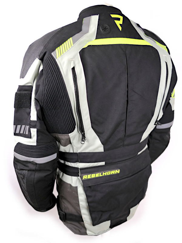 Třívrstvý pánský komplet Rebelhorn Patrol (bunda + kalhoty), šedo-černo-fluo - vel. XXL