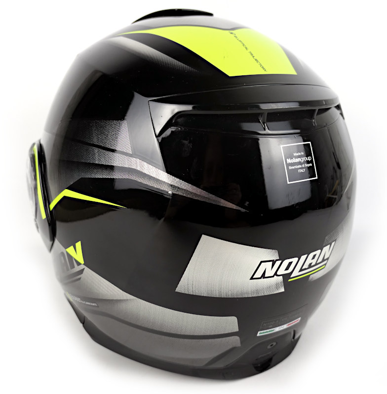 Výklopná helma Nolan N100-5 N-Com, černo/stříbrná/fluo - vel. XXL