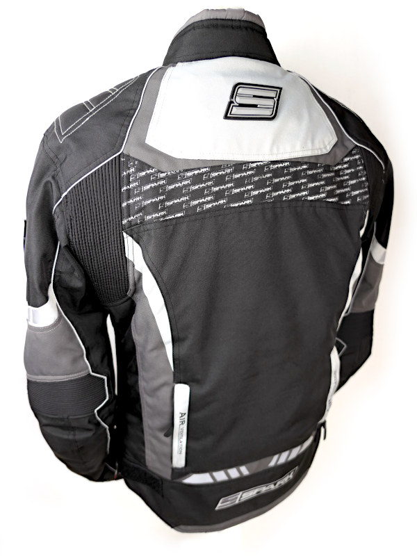Pánská voděodolná moto bunda Spark Mizzen, černo/šedá - vel. M