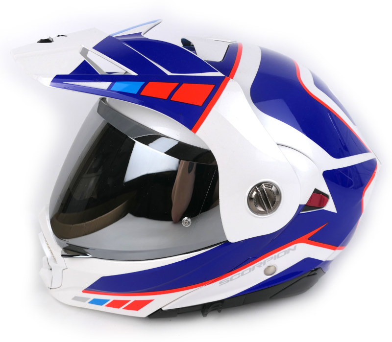 Výklopná enduro helma Scorpion ADX-2 Camino, zrcadlové + čiré plexi - vel. M