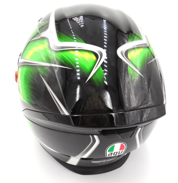 Integrální helma AGV K-5 Hurricane zelená se slun. clonou + čiré plexi, vel: L