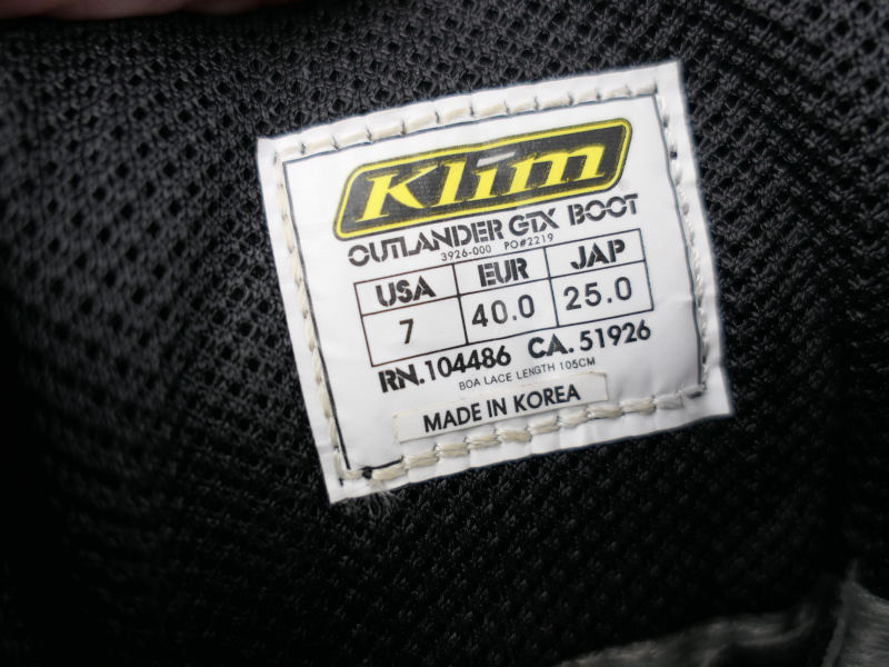 Zánovní nepromokavé boty KLIM Outlander GTX, vel: 40