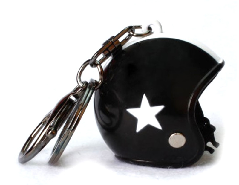 NOVÝ Přívěšek na klíče helma - černá