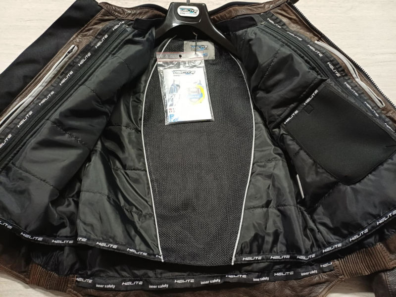 Kožená airbagová bunda HELITE Roadster, vel: XXL