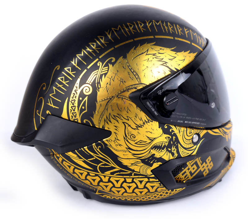 Integrální karbonová helma RUROC Atlas 4.0 Fenrir + čiré plexi, vel: SM/55-57