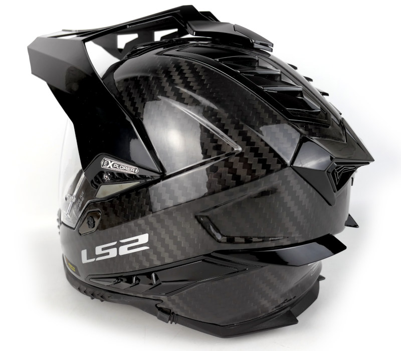 Zánovní karbonová enduro helma LS2 MX701 Explorer Carbon, černá lesklá - vel. L