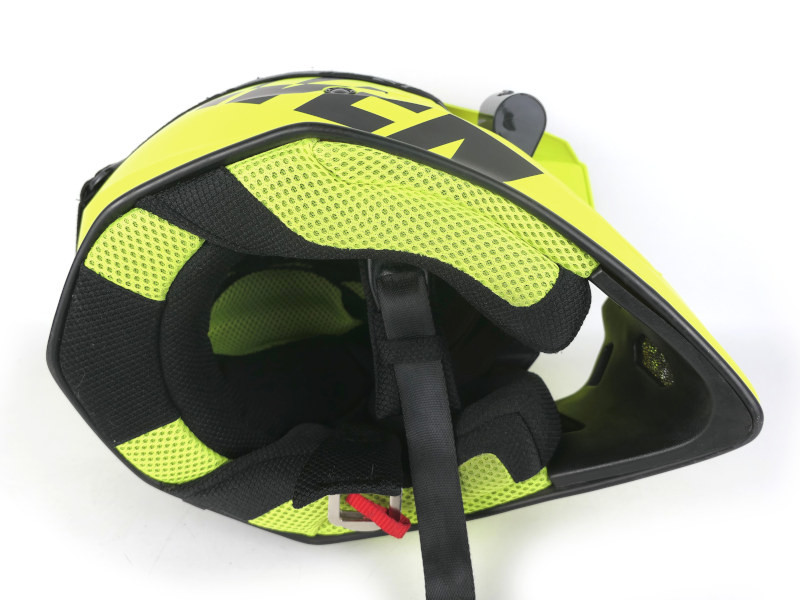 Motokrosová helma RAVEN + MX brýle Raven, černo-fluo žlutá - vel. M