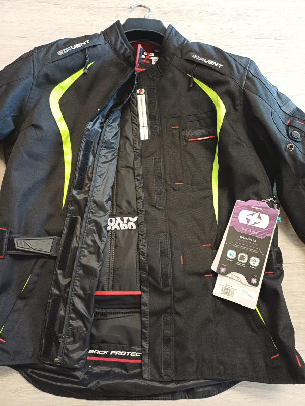 Nová dámská cestovní bunda Oxford Dakota, černá/fluo - vel. XXL