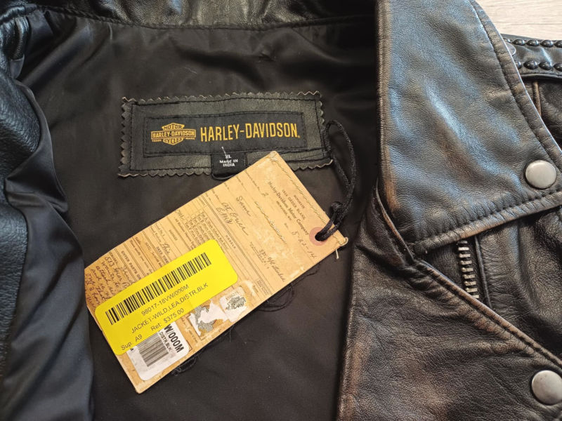 NOVÁ Dámská kožená bunda HARLEY-DAVIDSON bez chráničů, vel: XL
