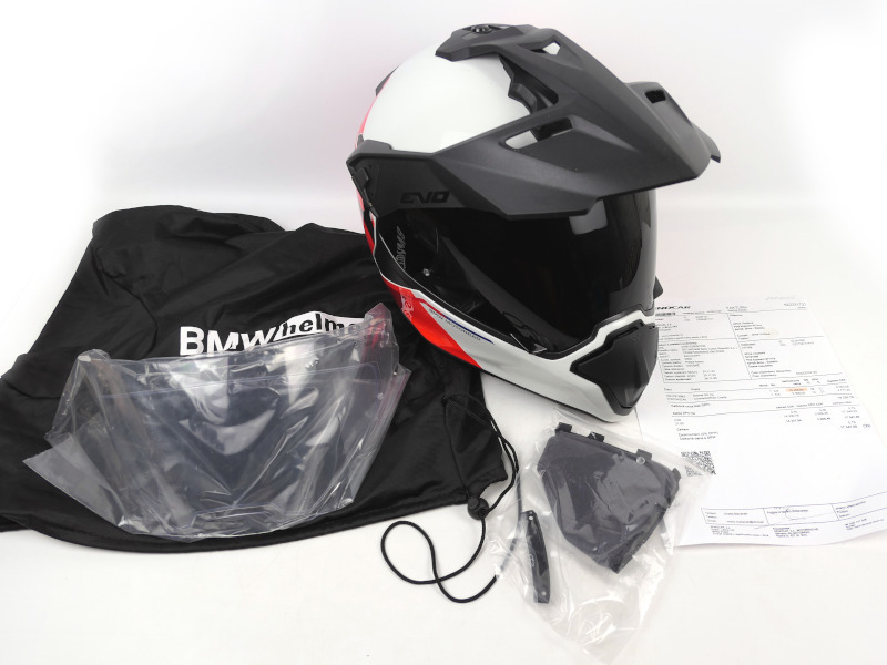 Enduro helma BMW GS Carbon EVO Qattara + čiré plexi, vel: XL