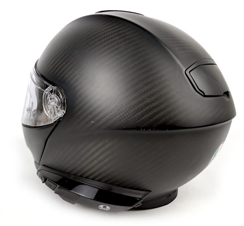 Výklopná karbonová helma AGV Sportmodular + interkom AGV, vel: XS