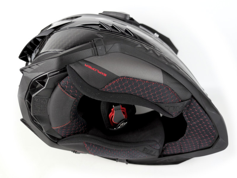 Zánovní karbonová enduro helma LS2 MX701 Explorer Carbon, černá lesklá - vel. L