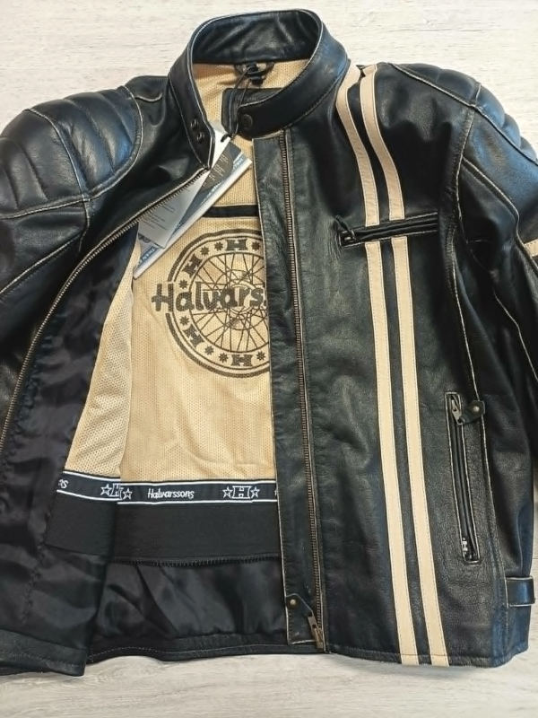 Nová pánská kožená bunda Halvarssons Thunder Classic, černá - vel. 54 (XL)