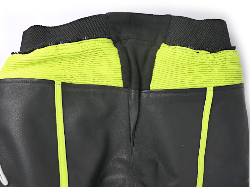 Dámská dvoudílná kožená kombinéza MBW VIXEN, černo-fluo – vel. 38 (S)
