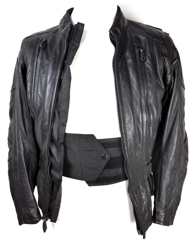Dámská dlouhá kožená moto bunda Harley-Davidson FXRG, černá - vel. XS