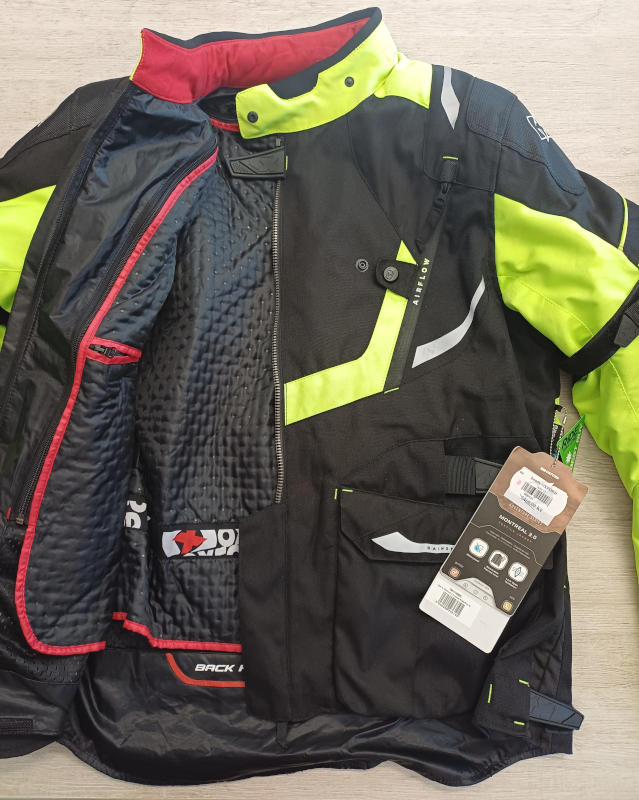 Nová cestovní moto bunda Oxford Montreal 3.0, černá/fluo - vel. XL