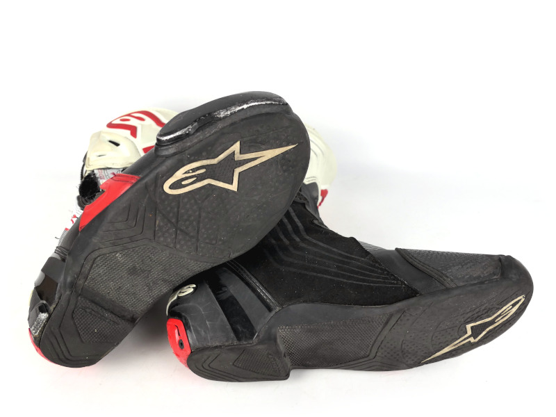 Závodní moto boty Alpinestars Supertech-R, černo/bílo/červené - vel. 43