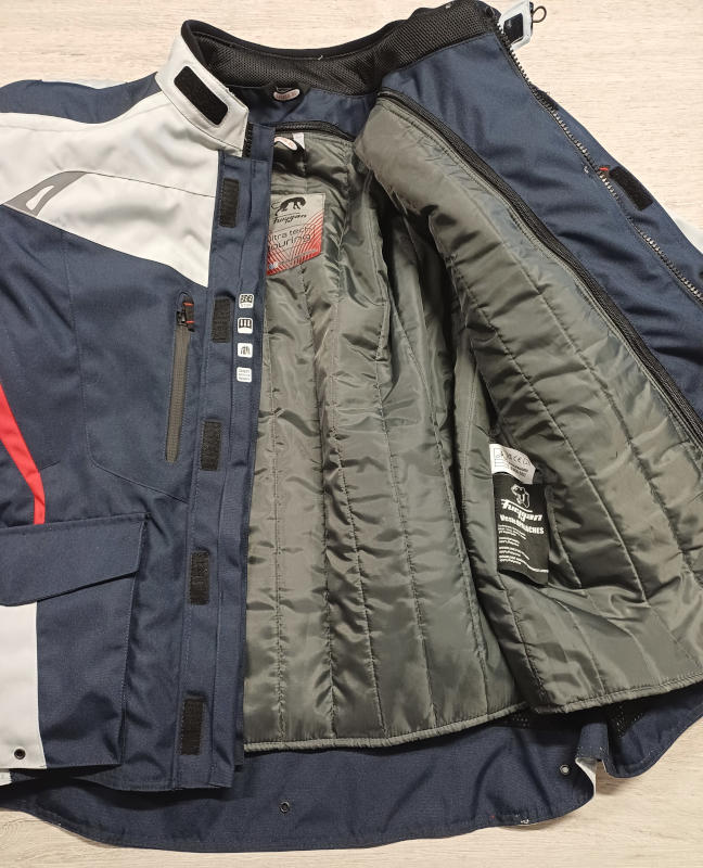 Nová pánská moto bunda Furygan Apalaches - modrá/šedá/červená, vel. 4XL