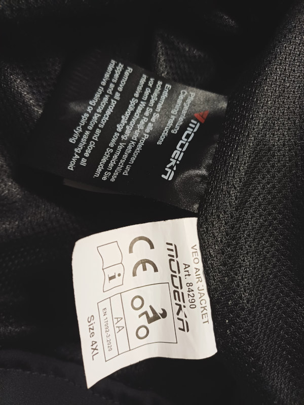Pánská letní síťovaná bunda Modeka Air černá/šedá - vel. 4XL