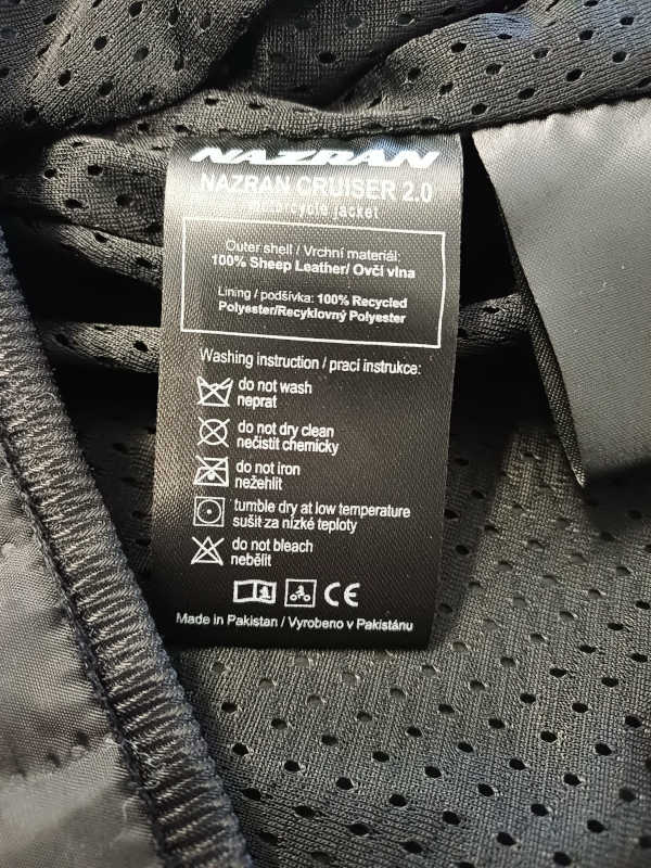 Zánovní dámská kožená bunda Nazran Cruiser 2.0, černá - vel. 5XL