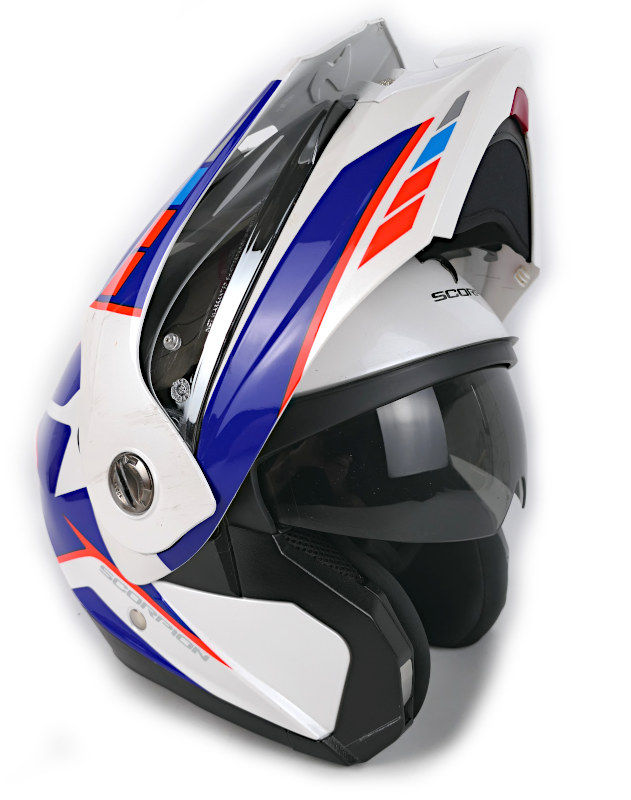 Výklopná enduro helma Scorpion ADX-2 Camino, zrcadlové + čiré plexi - vel. M