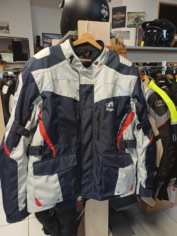 Nová pánská moto bunda Furygan Apalaches - modrá/šedá/červená, vel. 4XL