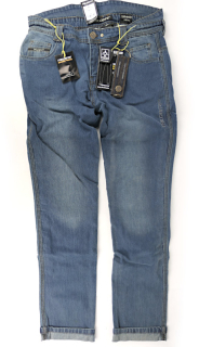 Nové pánské modré rifle TRILOBITE Downtown CE level 2 AA - vel. 32(M) a 36(XL)
