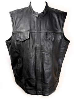 Pánská kožená vesta LEATHERICK, vel: 4XL