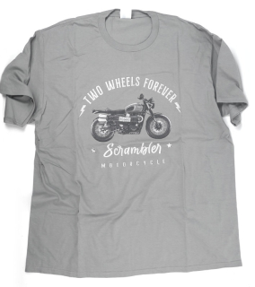 NOVÉ Pánské bavlněné moto tričko Scrambler, vel: XL