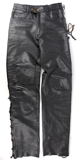 Dámské kožené kalhoty KOUDELÁKOVÁ Bikers Mode se šněrováním, vel: 36/XS