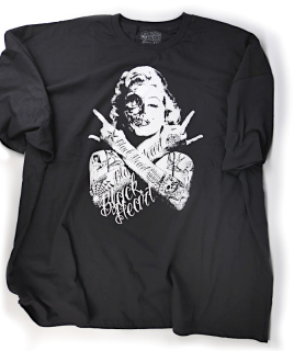 Nové pánské triko Black Heart SKULL BITCH, černé – vel. 4XL