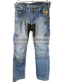 Nošené dámské moto džíny Trilobite Parado modré, prodloužené – vel. 40/XXL